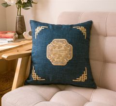 Vỏ Gối Tựa Lưng Cotton Bố Dày Thêu Hoa Văn Cổ Điển