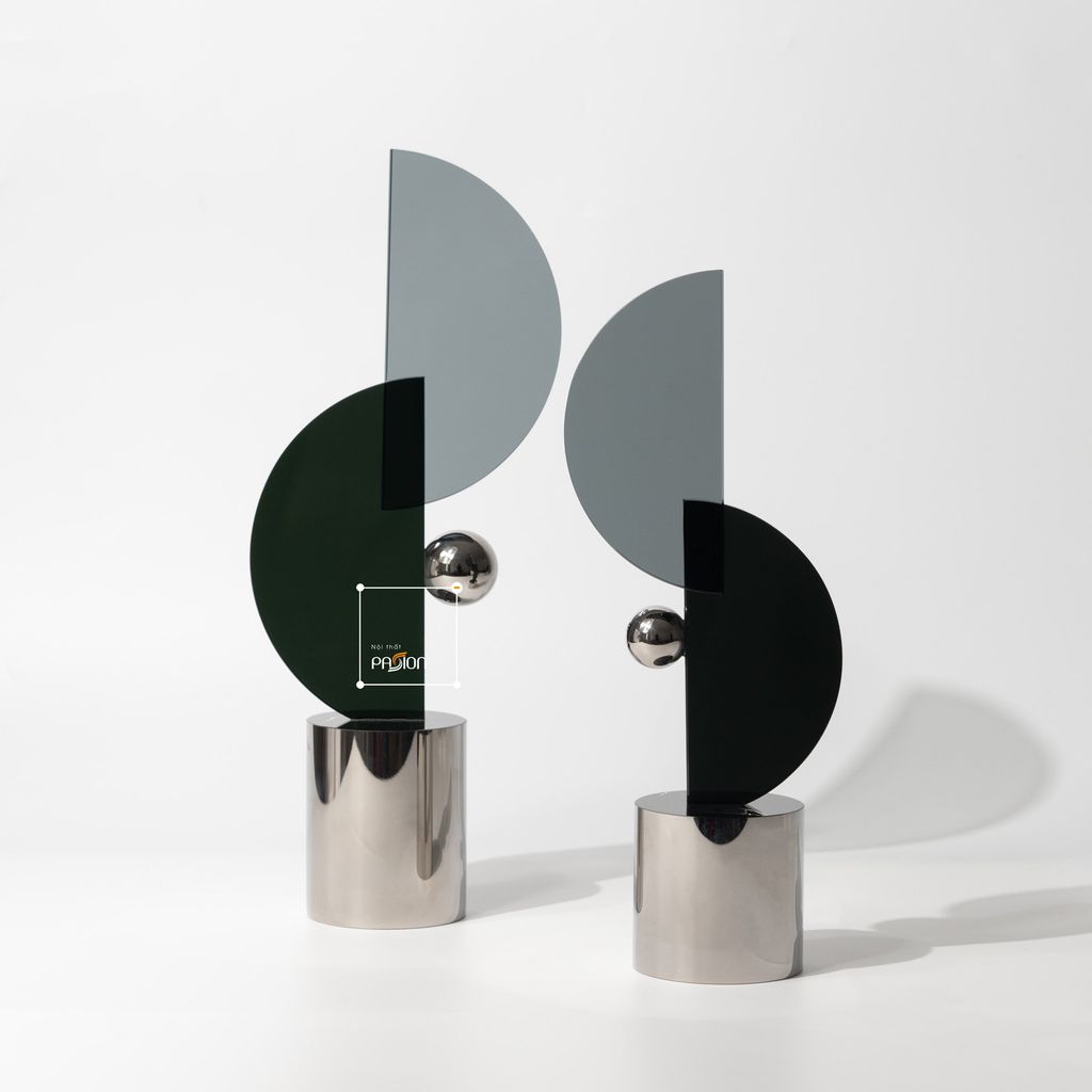 Đồ Trang Trí Pha Lê Hình Học Trừu Tượng Ghép Khối Hiện Đại