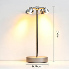 Đèn Bàn LED Tích Điện Thân Cao Xoay 360 Độ Decor Bàn Tiệc