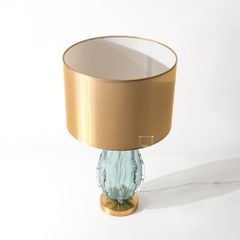 Đèn Bàn Thủy Tinh Thân Gợn Sóng Phong Cách Mỹ