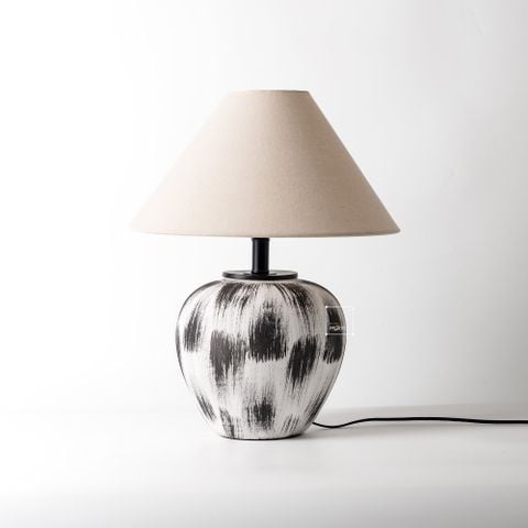 Đèn Bàn Phòng Ngủ Gốm Sứ Thủ Công Wabi Sabi TQ-888 (45*56)