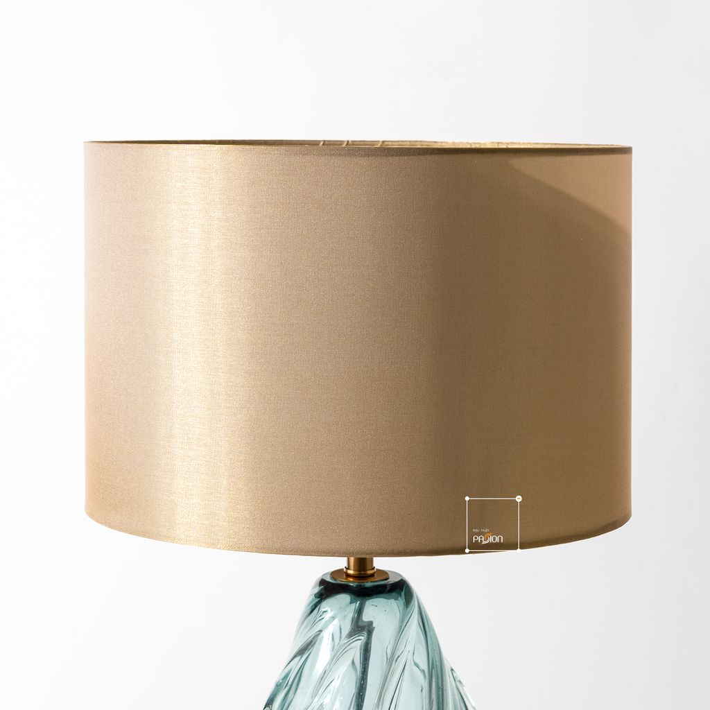 Đèn Bàn Thủy Tinh Thân Gợn Sóng Phong Cách Mỹ