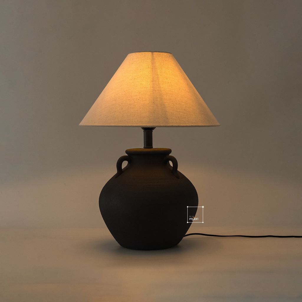 Đèn Bàn Phòng Ngủ Gốm Sứ Thủ Công Wabi Sabi TQ-259-L (45*55)