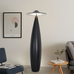 Đèn Cây Đứng Dáng Uốn Lượn Chụp Nón Lá Hiện Đại