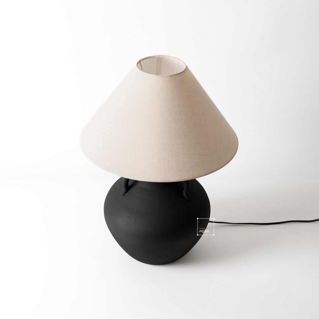 Đèn Bàn Phòng Ngủ Gốm Sứ Thủ Công Wabi Sabi TQ-259-L (45*55)