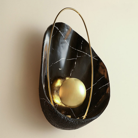 Đèn Tường Nghệ Thuật Bắc Âu Hậu Hiện Đại Vỏ Đồng Thau