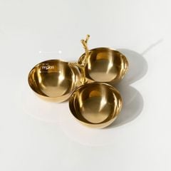 Đồ Decor Để Bàn Tiệc Bộ Đĩa 3 Ngăn Kim Loại