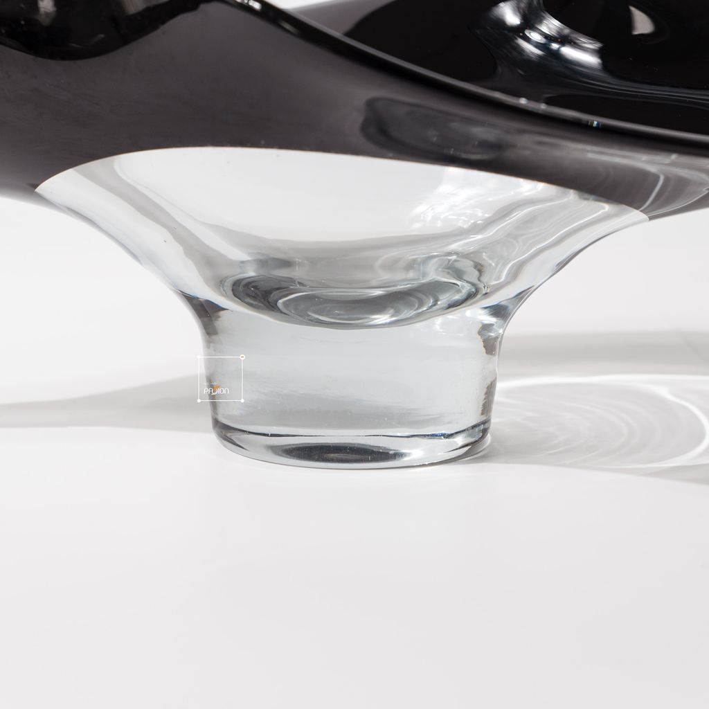 Dĩa Thủy Tinh Chân Cao Đế Dày Trang Trí Bàn Tiệc Hình Chiếc Lá