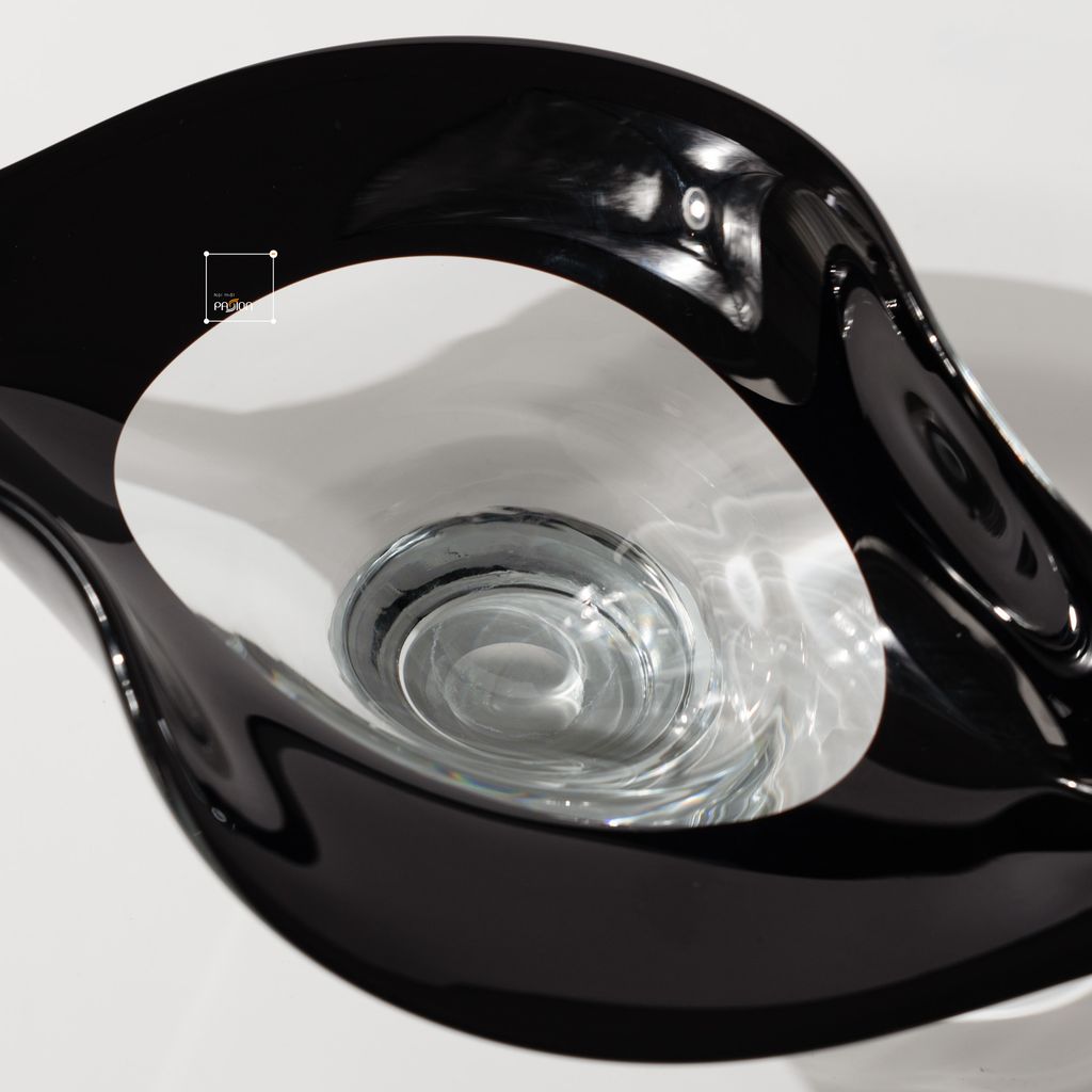 Dĩa Thủy Tinh Chân Cao Đế Dày Trang Trí Bàn Tiệc Hình Chiếc Lá