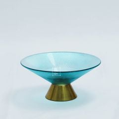 Khay Dĩa Thủy Tinh Tròn Trang Trí Bàn Tiệc