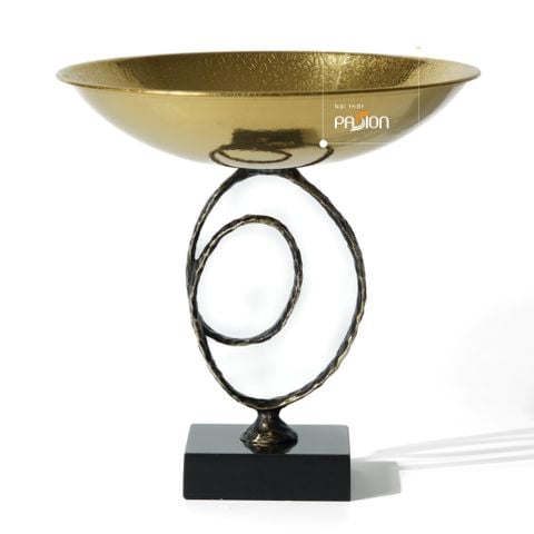 Dĩa Trái Cây Kim Loại Hình Xoắn Cao Cấp