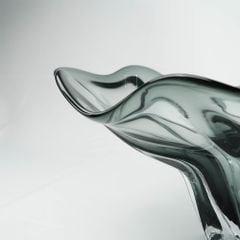Dĩa Thủy Tinh Decor Trái Cây Sang Trọng Xám