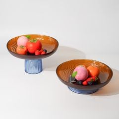 Dĩa Trái Cây Thủy Tinh Có Chân Đế Đựng Trái Cây Thức Ăn Nhẹ