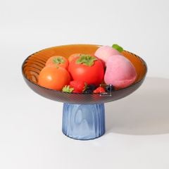 Dĩa Trái Cây Thủy Tinh Có Chân Đế Đựng Trái Cây Thức Ăn Nhẹ