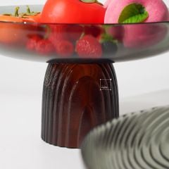 Dĩa Trái Cây Thủy Tinh Có Chân Đế Đựng Trái Cây Thức Ăn Nhẹ