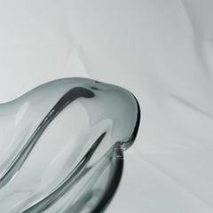 Dĩa Thủy Tinh Decor Trái Cây Sang Trọng Xám