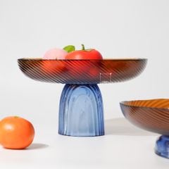 Dĩa Trái Cây Thủy Tinh Có Chân Đế Đựng Trái Cây Thức Ăn Nhẹ