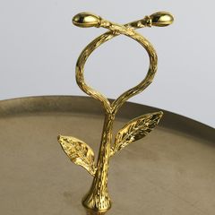 Dĩa Trái Cây 2 Tầng Hình Chiếc Lá Thép Không Gỉ Châu Âu