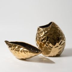 Bình Hoa Khô, Đĩa Trái Cây Kim Loại Trang Trí Phòng Khách Phong Cách Mỹ