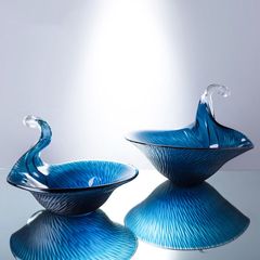 Đĩa Trái Cây Thủy Tinh Kim Cương Sao Xanh Thiên Nga