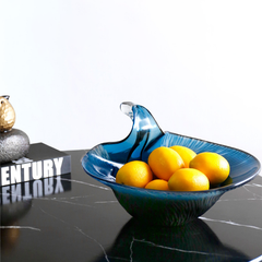 Đĩa Trái Cây Thủy Tinh Kim Cương Sao Xanh Thiên Nga