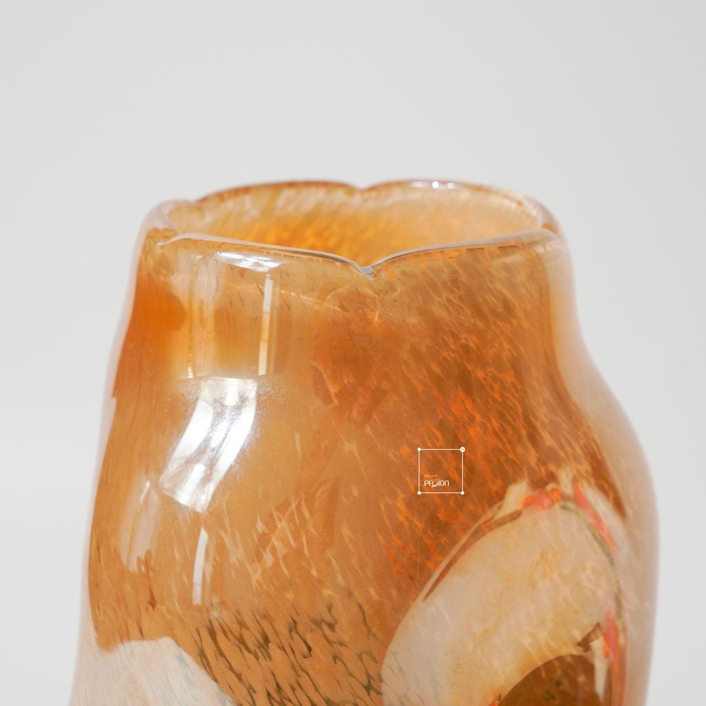 Bình Hoa Thủy Tinh Hiệu Ứng Marble Earthe Tone Sang Trọng