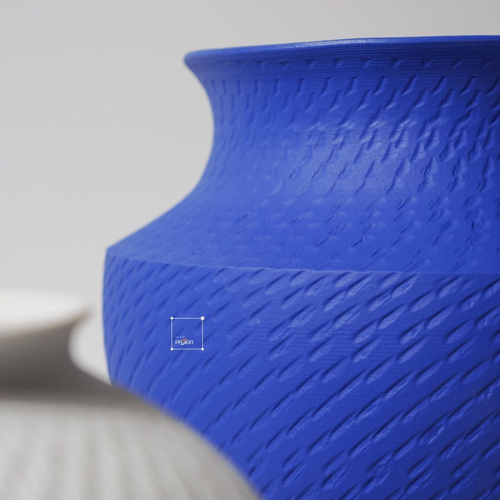 Bình Hoa Gốm Thủ Công Xanh Trắng Nghệ Thuật Hiện Đại