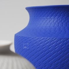 Bình Hoa Gốm Thủ Công Xanh Trắng Nghệ Thuật Hiện Đại