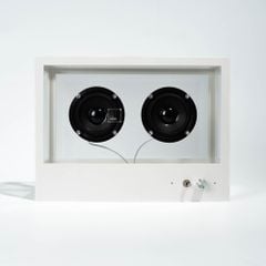 Đồ Decor Hình Loa Kim Loại Acrylic Trong Suốt Phong Cách Tối Giản