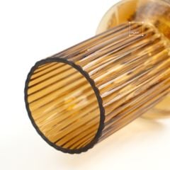 Bình Hoa Thủy Tinh Nâu Phong Cách Tháp Tầng