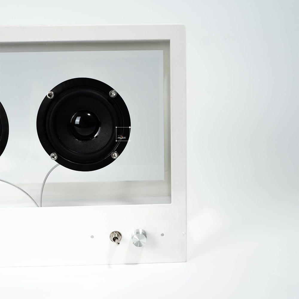 Đồ Decor Hình Loa Kim Loại Acrylic Trong Suốt Phong Cách Tối Giản