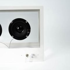 Đồ Decor Hình Loa Kim Loại Acrylic Trong Suốt Phong Cách Tối Giản