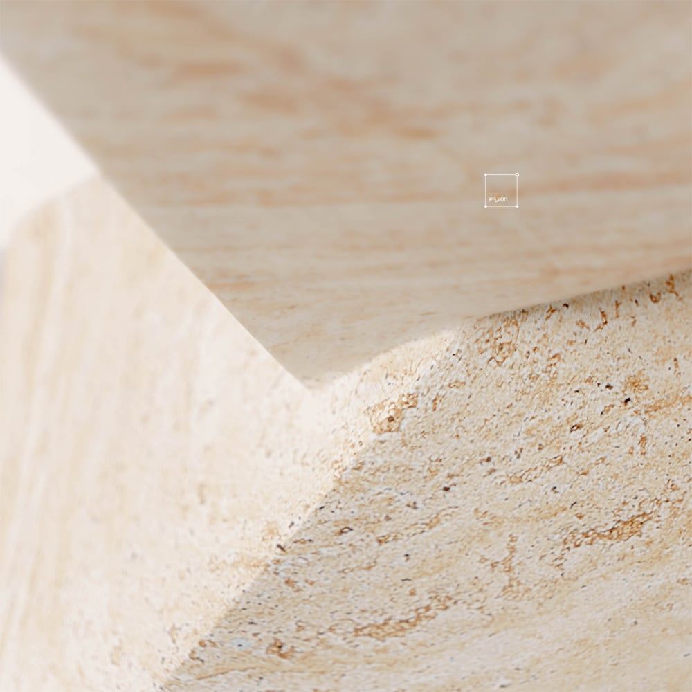 Đôn Decor Đá Mài Khối Chóp Đối Đỉnh