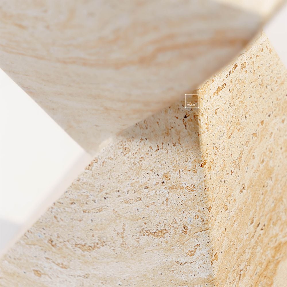 Đôn Decor Đá Mài Khối Chóp Đối Đỉnh