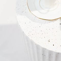 Đôn Trụ Tròn Hình Cột La Mã Giả Đá Trắng Bi