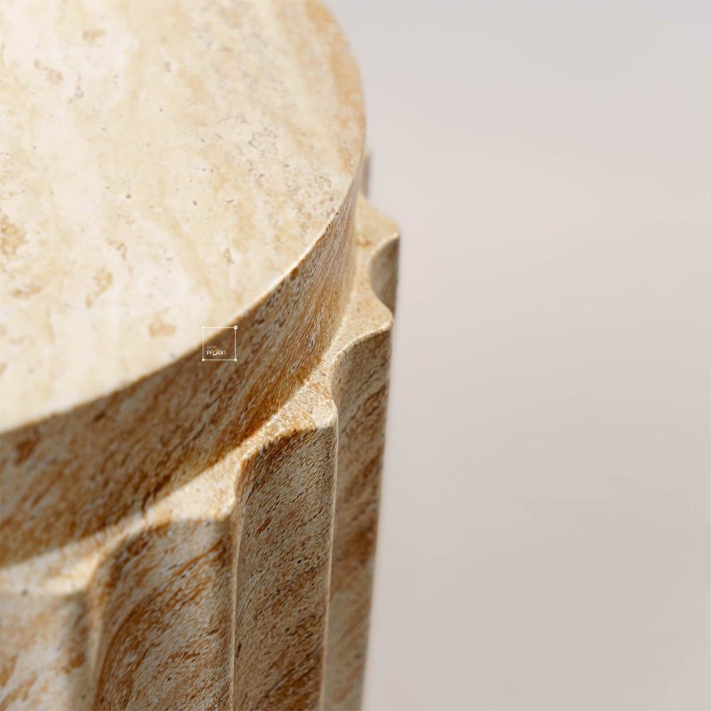 Bàn Phụ Dáng cột La Mã Giả Đá Travertine