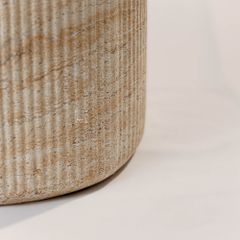 Bàn Phụ Sofa Hiện Đại Giả Đá Travertine Hình Nấm Thân Sọc Dọc