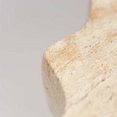 Bàn Trà Giả Đá Hình Hoa Sen Sắc Nâu Đỏ Nhạt