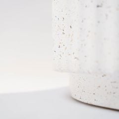 Đôn Trụ Tròn Hình Cột La Mã Giả Đá Trắng Bi