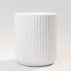 Đôn Trụ Tròn Hình Cột La Mã Giả Đá Trắng Bi