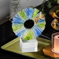 Đồng Hồ Trang Trí Trong Suốt Phối Bướm Trang Trí Kệ Tủ