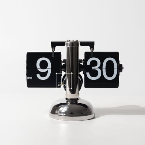 Đồng Hồ Để Bàn Tự Lật Kim Loại Phong Cách Libra Cổ Điển