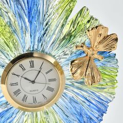 Đồng Hồ Trang Trí Trong Suốt Phối Bướm Trang Trí Kệ Tủ