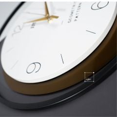 Đồng Hồ Treo Tường Hiện Đại Bất Đối Xứng Có Quả Lắc Trang Trí