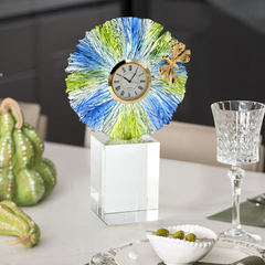 Đồng Hồ Trang Trí Trong Suốt Phối Bướm Trang Trí Kệ Tủ