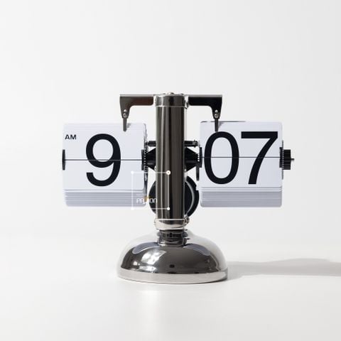 Đồng Hồ Để Bàn Tự Lật Kim Loại Phong Cách Libra Cổ Điển