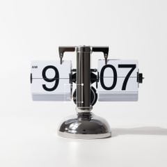 Đồng Hồ Để Bàn Tự Lật Kim Loại Phong Cách Libra Cổ Điển
