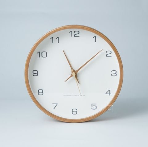 Đồng Hồ Treo Tường Gỗ Bắc Âu Kiểu Số Đơn Giản