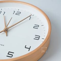 Đồng Hồ Gỗ Treo Tường Solid Wood Có Kim Giây Hàn Quốc