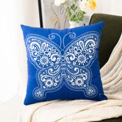 Vỏ gối nhung thổ cẩm phong cách Bắc Âu